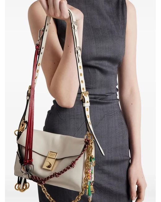 Abito Midi Con Ruches di Prada in Black