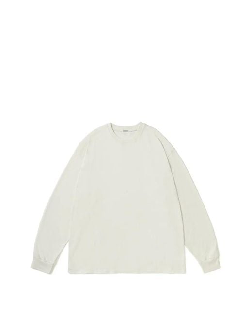 A.PRESSE White Long-Sleeve Crew-Neck Sweater for men