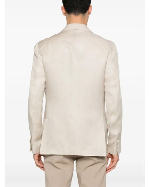 Lardini Natural Brooch-Detail Blazer for men