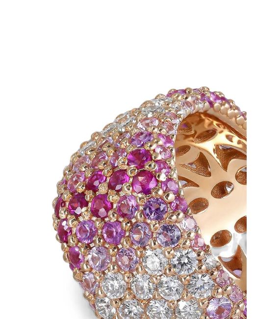 FULLORD Natural Starghost Diamond And Sapphire Ring