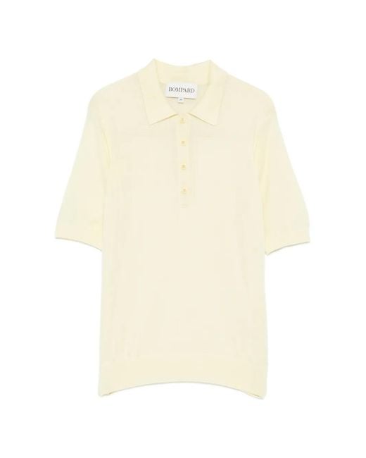 Bompard White Buttoned Short-Sleeve Polo Shirt