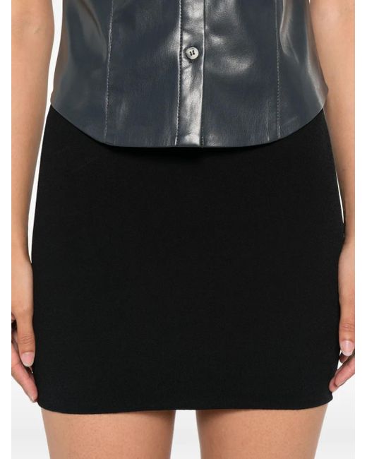 Nanushka Black Knitted Mini Skirt