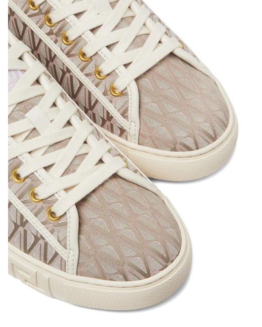 Versace White Greca-Pattern Sneakers