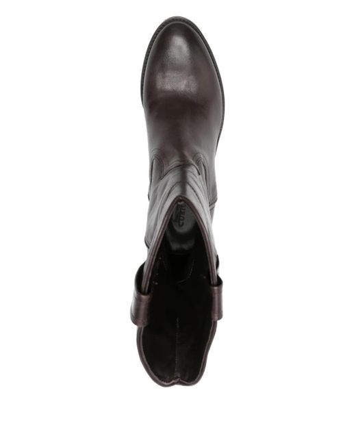 CURIOSITÉ Black 50Mm Calf-Leather Cowboy Boots
