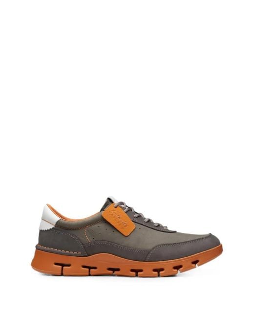 Clarks Brown Nature X One Lace-Up Sneakers for men