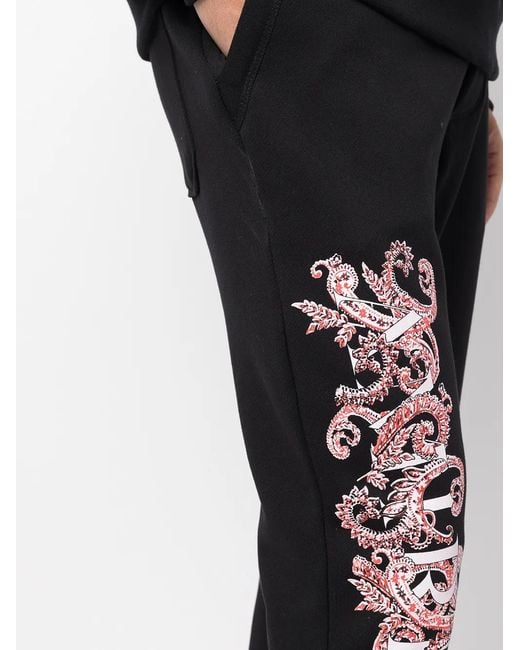 Amiri Black Paisley-Print Track Pants for men