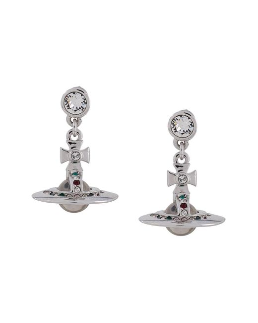 Vivienne Westwood Metallic New Petite Orb Earrings