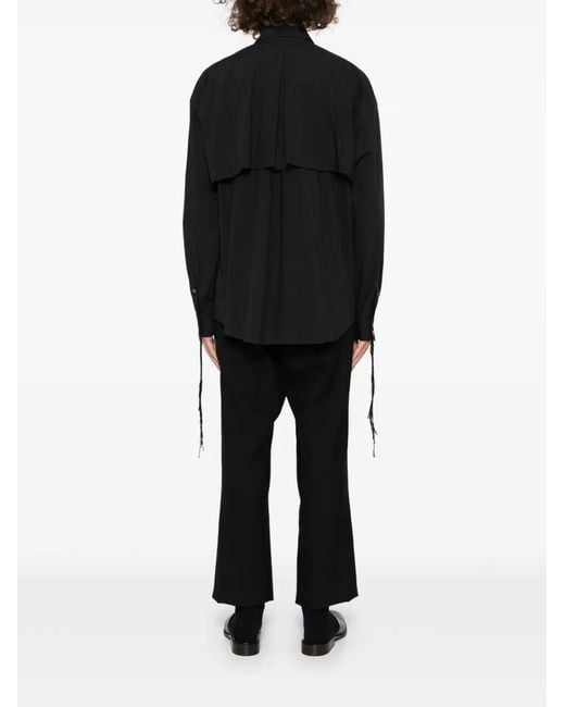 Midorikawa Black Strapped Shirt for men