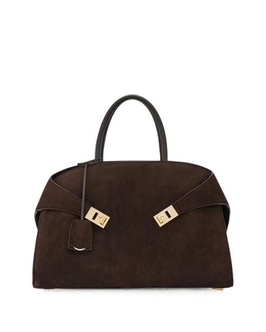 Ferragamo Black Hug Handbag (L)