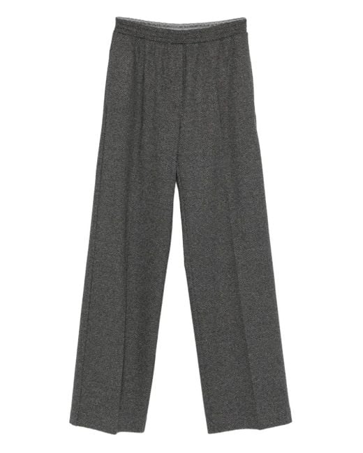 Weekend by Maxmara Gray Zelma Elasticated-Waistband Trousers