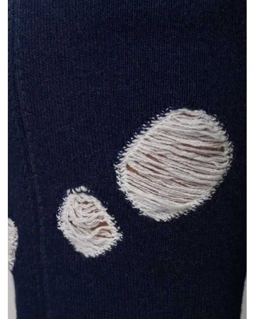 Barrie Blue Denim-Inspired Knitted Boyfriend Trousers