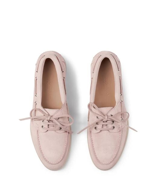 Scarosso Pink Lia Boat Shoes