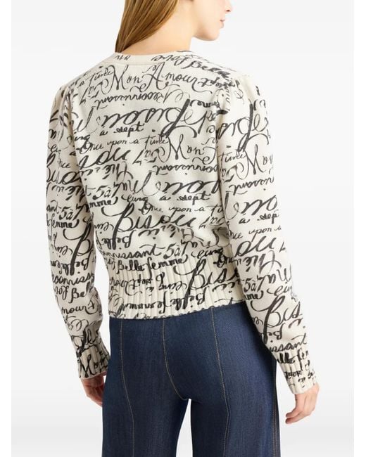 Cinq À Sept White Love Journal Morgan Buttoned Cardigan