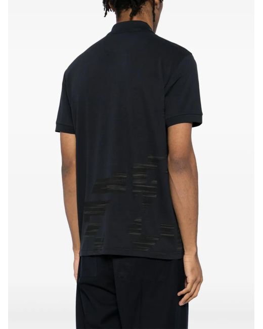 Boss Black Stretch Graphic-Print Cotton Polo Shirt for men