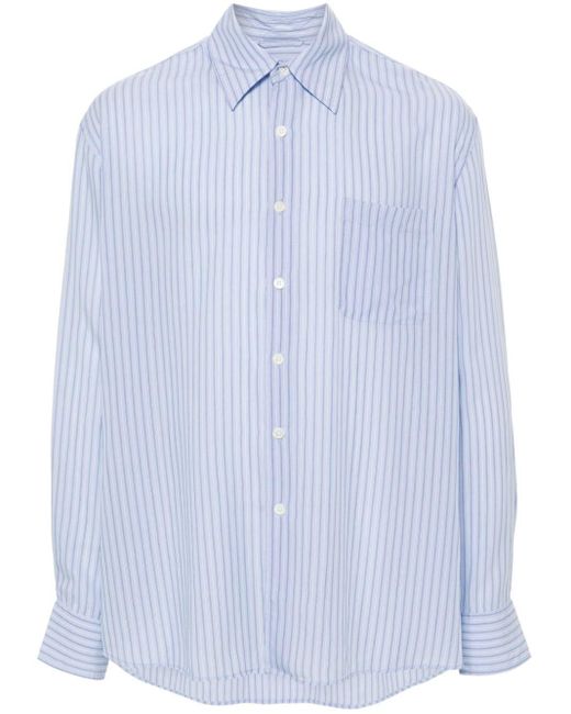 Our Legacy Blue Above Striped Shirt for men