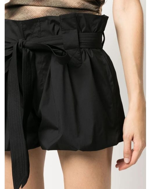 Shorts con cinturón y dobladillo abombado Philosophy Di Lorenzo Serafini de color Black