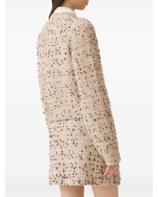 Fabiana Filippi Natural Tweed-Button Jacket