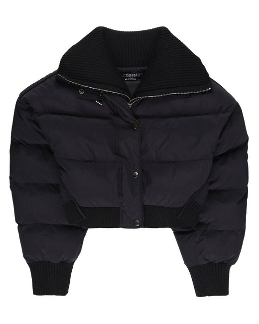 Jacquemus La Doudoune Briciola Cropped Padded Jacket in Blue | Lyst