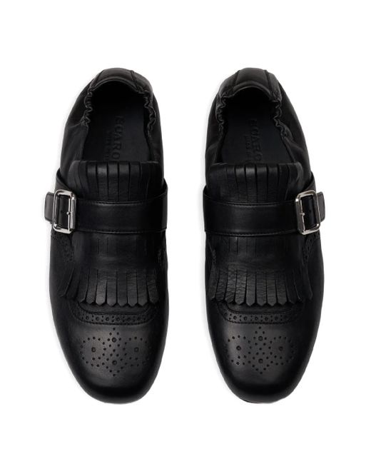 Monks Julian Con Frange di Scarosso in Black da Uomo