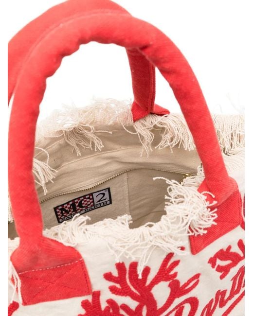 Mc2 Saint Barth Vanity Logo-Embroidered Tote Bag