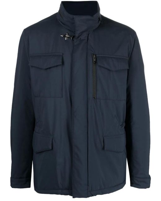 Fay Blue Multiple-Pocket Zip-Fastening Jacket for men