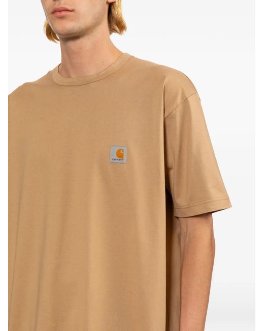 Junya Watanabe Natural X Carhartt Logo-Print Cotton T-Shirt for men