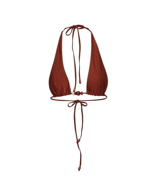 Baobab Red Jelena Resin-Stones Triangle Bikini Top
