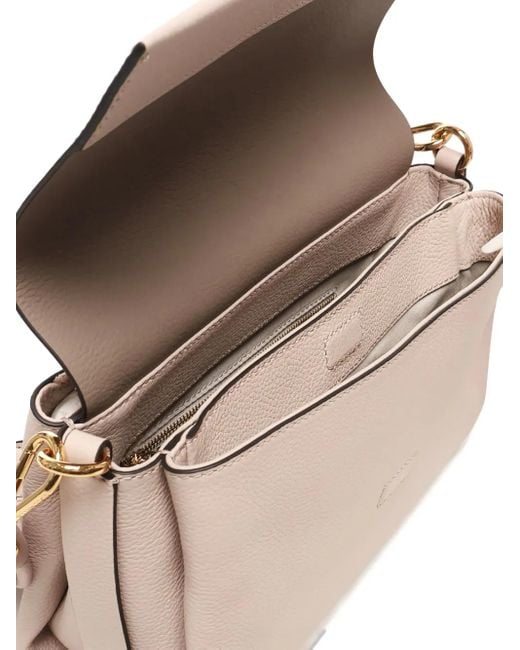 Coccinelle Natural Braided-Handle Leather Shoulder Bag