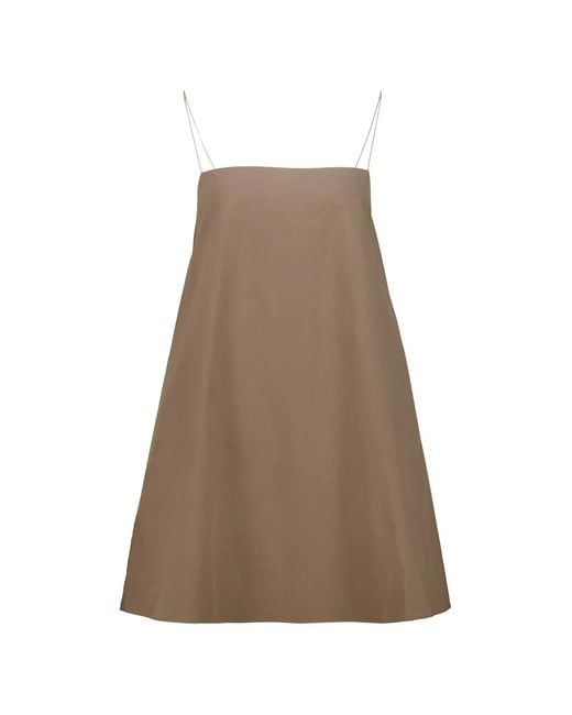 Matteau Natural Square-Neck Mini Dress