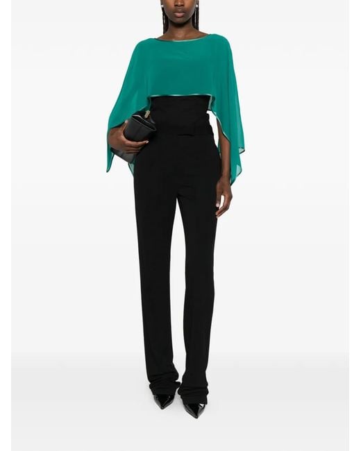 DE SANTIS Green Silk Cape