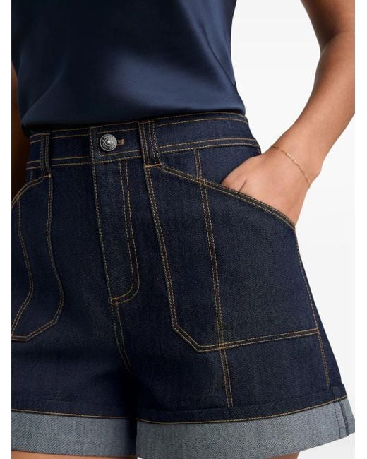 Cinq À Sept Benji Shorts Met Manchetten in het Blue