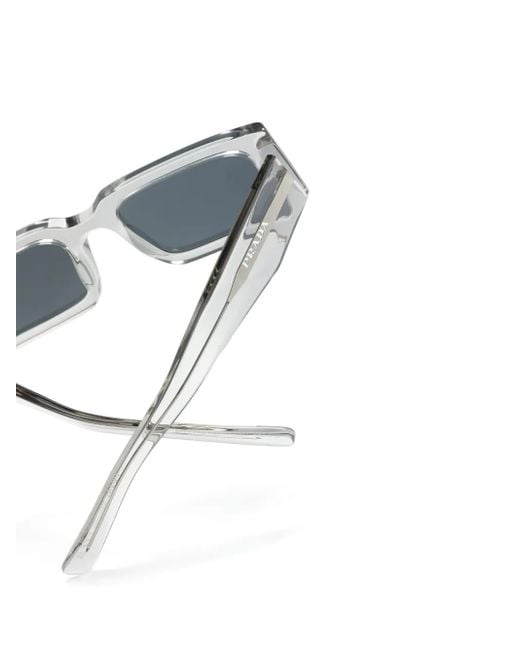 Prada Blue Symbole Rectangle-Frame Sunglasses