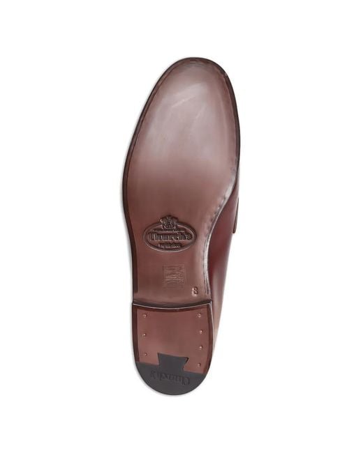Church's Red Leather Loafers for men