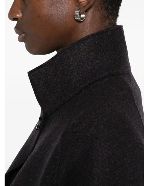 Harris Wharf London Black Buttoned Coat