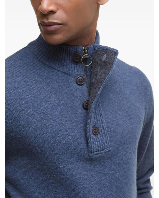 Maglione A Collo Alto di Barbour in Blue da Uomo