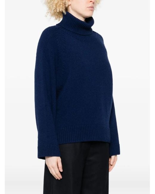 Avant Toi Blue High-Neck Sweater