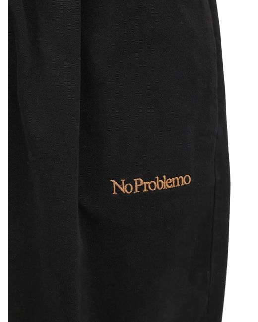 Aries Black Drawstring Logo Track Shorts for men