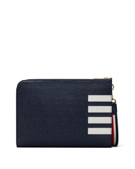 Thom Browne Blue 4-Bar Wallet