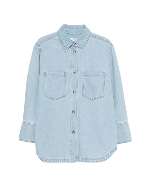 Joseph Blue Patch-Pockets Denim Shirt