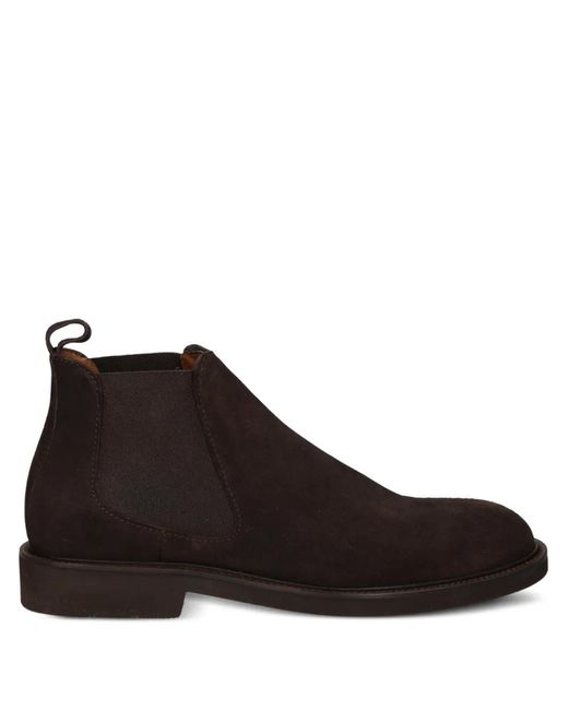 Lottusse Brown Pull-Tab Chelsea Boots for men