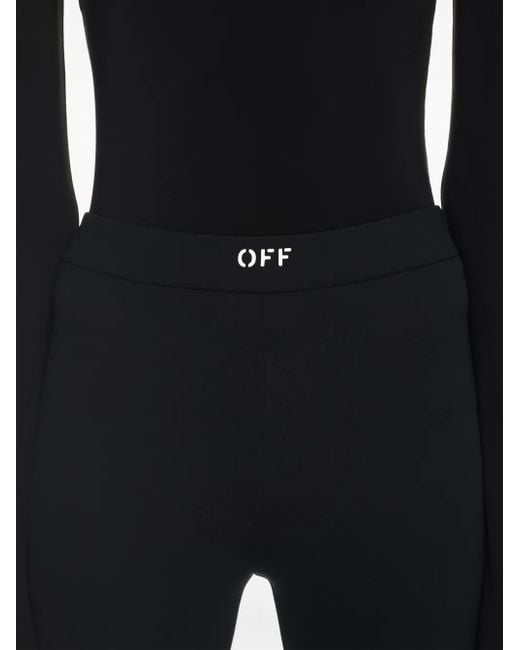 Leggings Con Spacco di Off-White c/o Virgil Abloh in Black