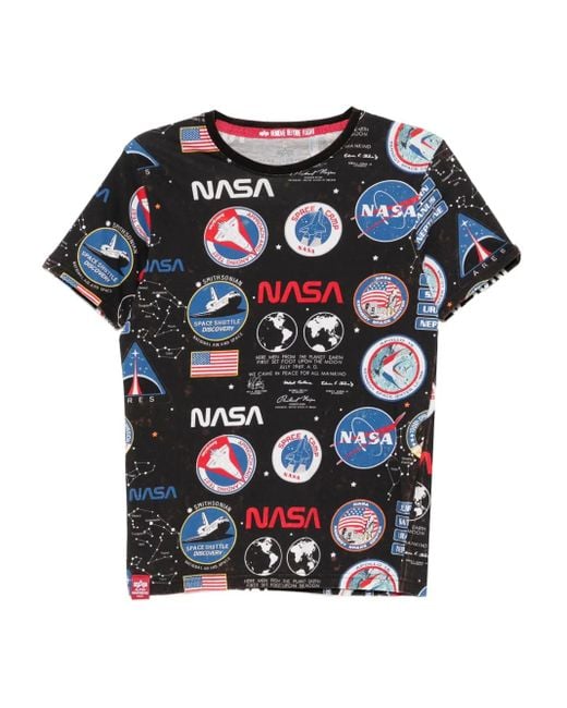 T-Shirt À Motif Nasa Alpha Industries pour homme en coloris Black