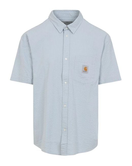 Carhartt Blue S/S Toland Shirt for men