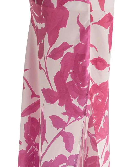 SLEEP NO MORE Pink Rose-Print Slip Maxi Dress