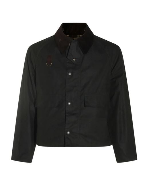 Chaqueta con cuello de pana Barbour de hombre de color Black