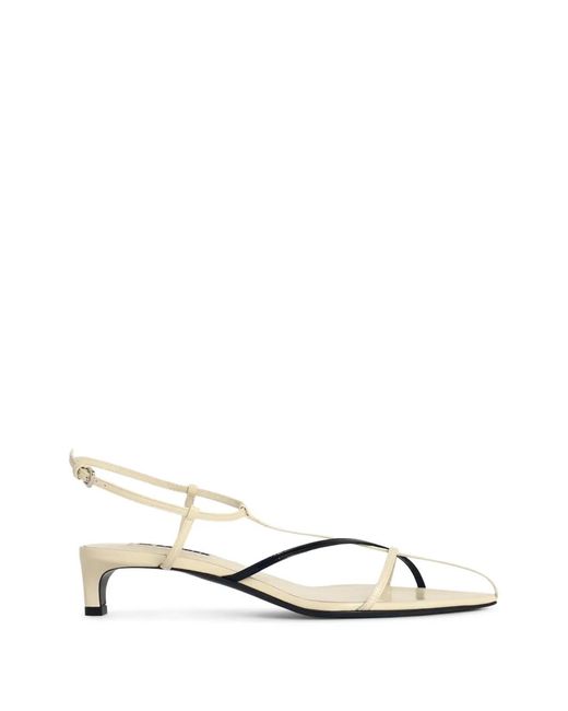 Jil Sander Metallic Pointed Strappy Sandals