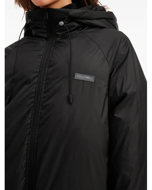 Mini Cream Black Hooded Zip-Fastening Jacket