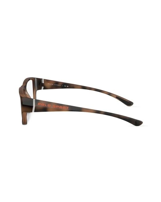 Polo Ralph Lauren Brown Tortoiseshell-Effect Rectangle-Frame Glasses for men