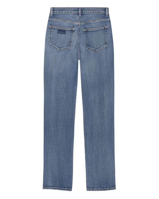 Ganni Blue Stretch-Cotton Jeans