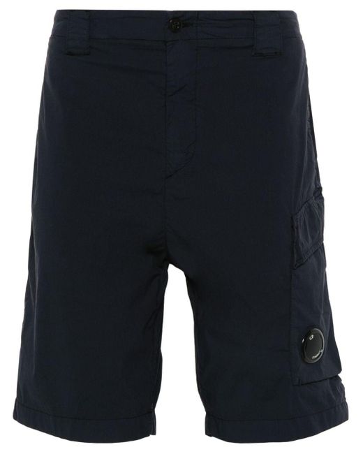 C P Company Blue Lens-detail Bermuda Shorts for men